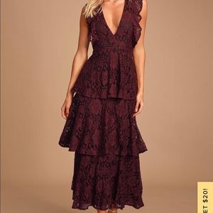 Molinetto Lace Tiered Sleeveless Maxi Dress